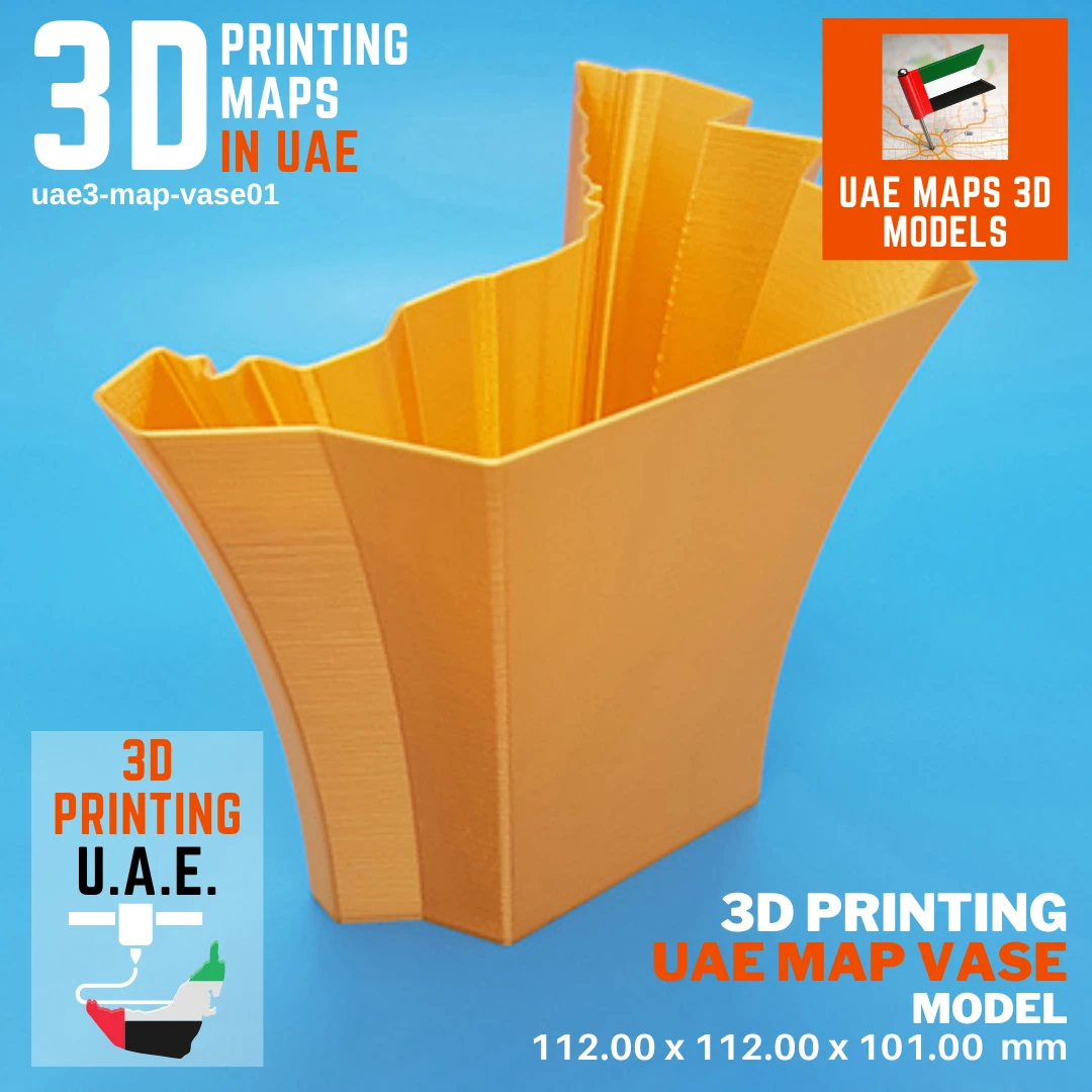 3d print UAE Gold Vase in Dubai