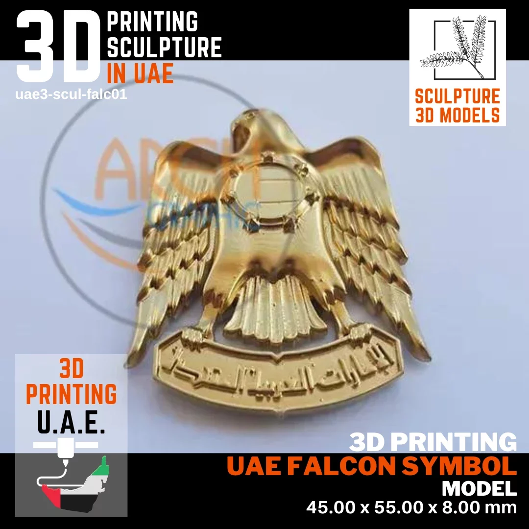 3D printed UAE falcon symbol