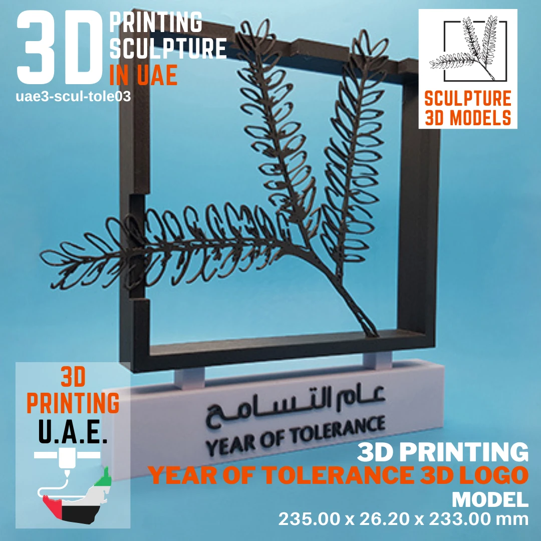 Best 3D Print Hub Company in UAE Provides 3D Printing 3D Printing Year Of Tolerance 3D Logo Model