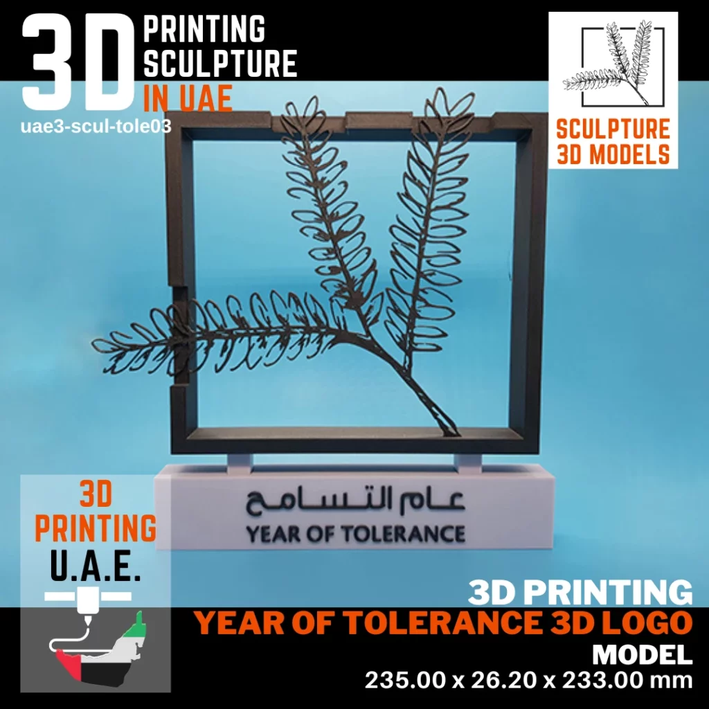 Fast 3D Printing Service UAE for 3D Printing of 3D Printing Year Of Tolerance 3D Logo Model with a Best 3D Printing Price in UAE