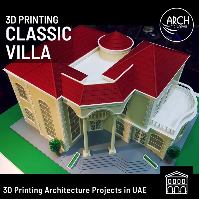 3d printed classic villa model in UAE