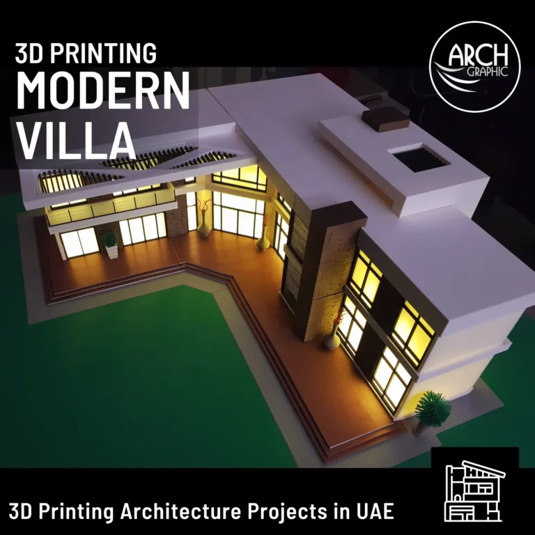 3d printed modern villa model in UAE
