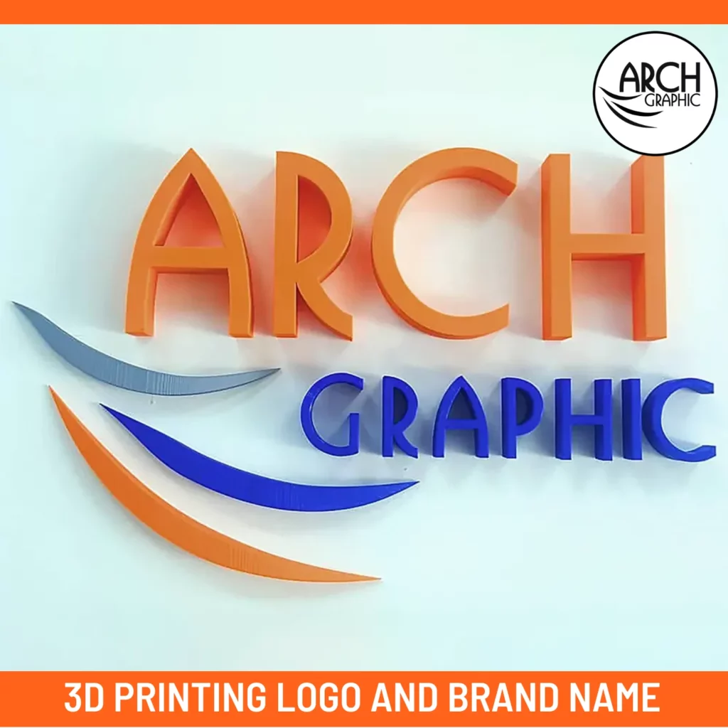 3d printing logo and brand name