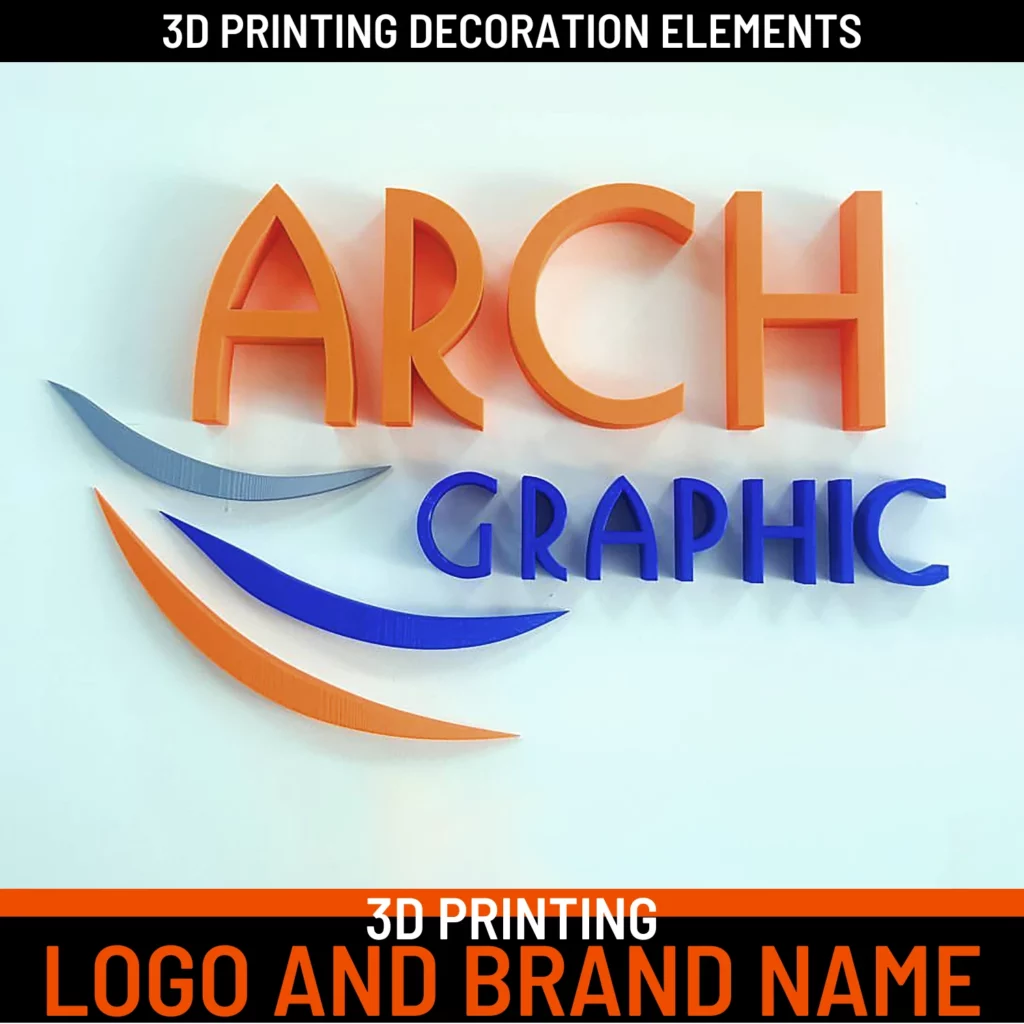 3d printing logo and brand name in UAE