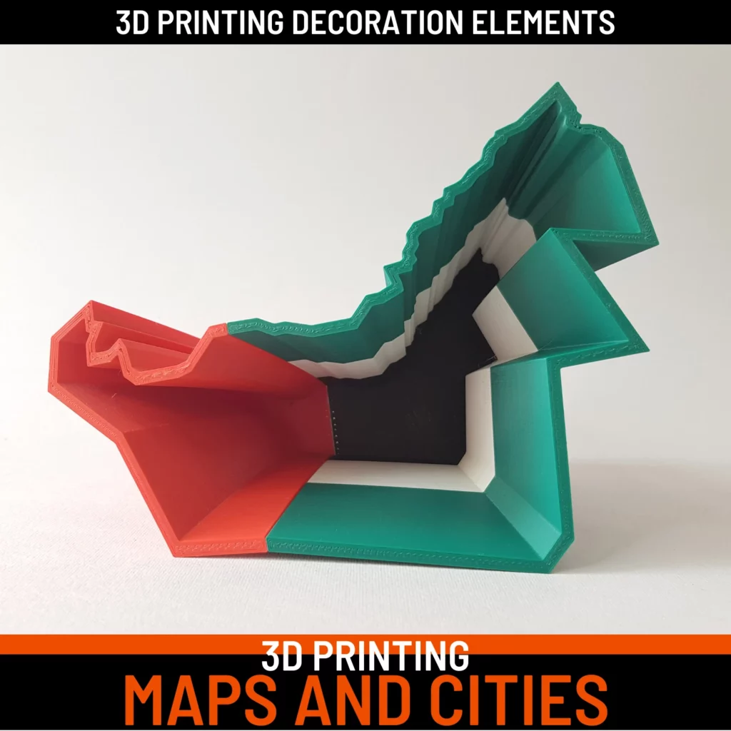 3d printing maps and cities in UAE