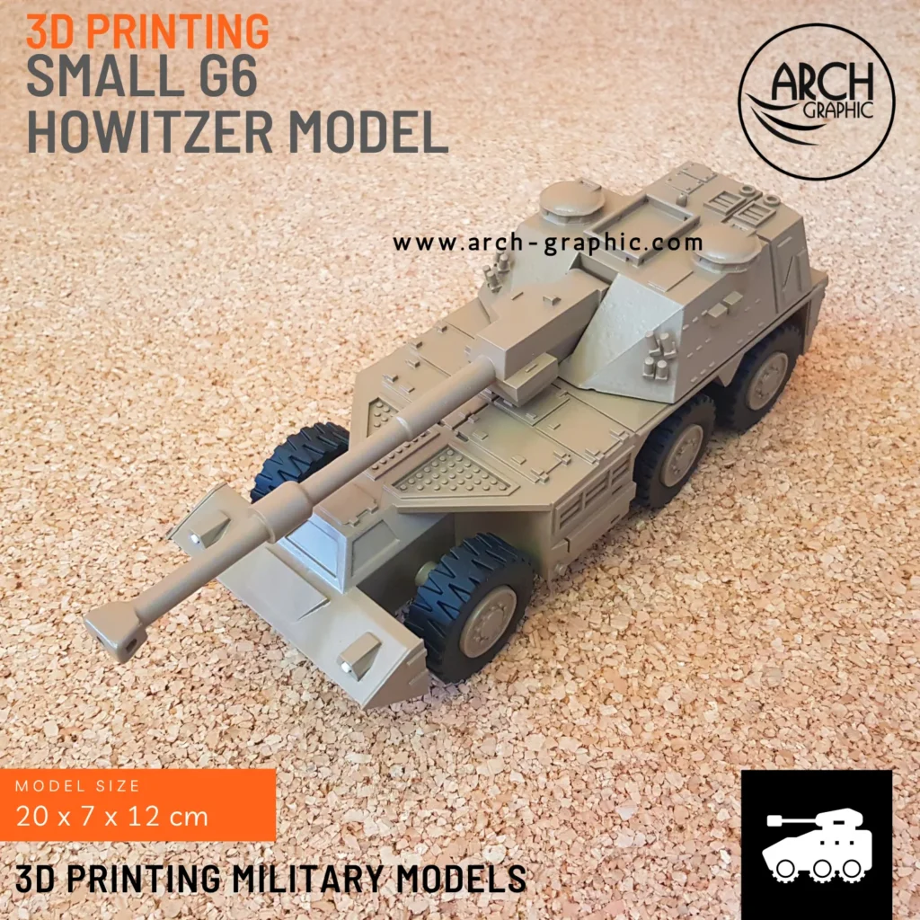 3D Printing Small G6 Howitzer Model