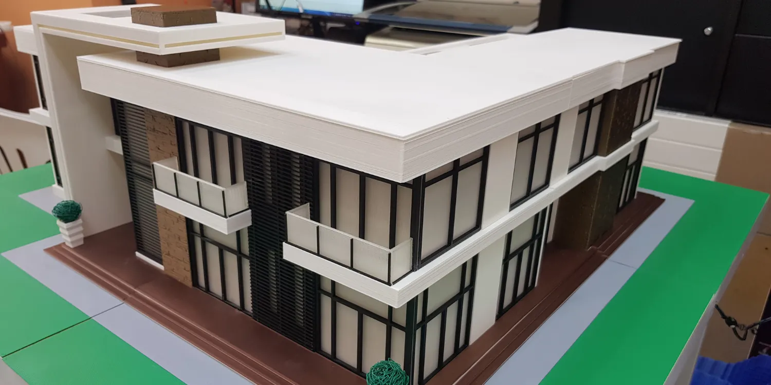 3d printed architecture modern villa model in UAE