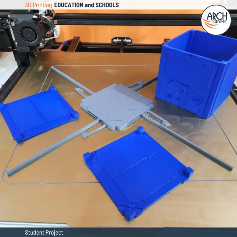 3D printed student space engineering model in UAE