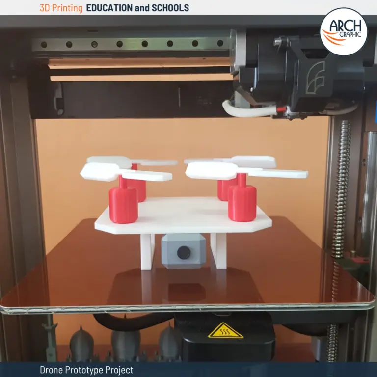 3D printed drone model for student engineering projects in UAE