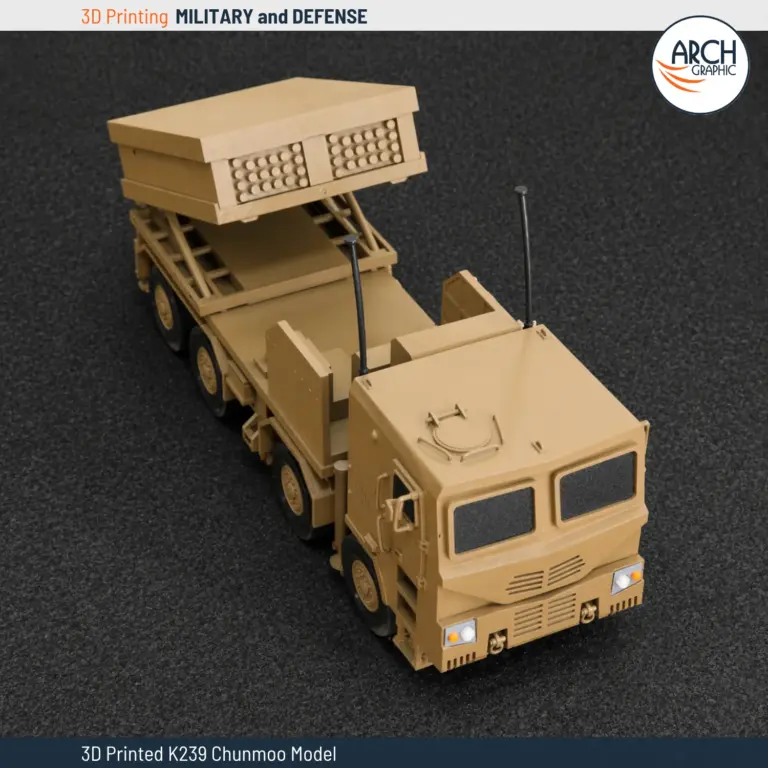 3D printed K239 Chunmoo multiple rocket launcher scale model front view Arch Graphic UAE
