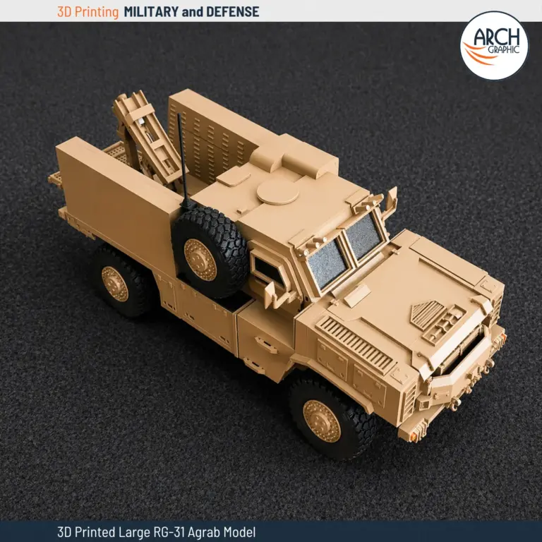 نموذج RG-31 عقرب الكبيرة منظر إيزومتري علوي أمامي آرش غرافيك الإمارات الدفاع