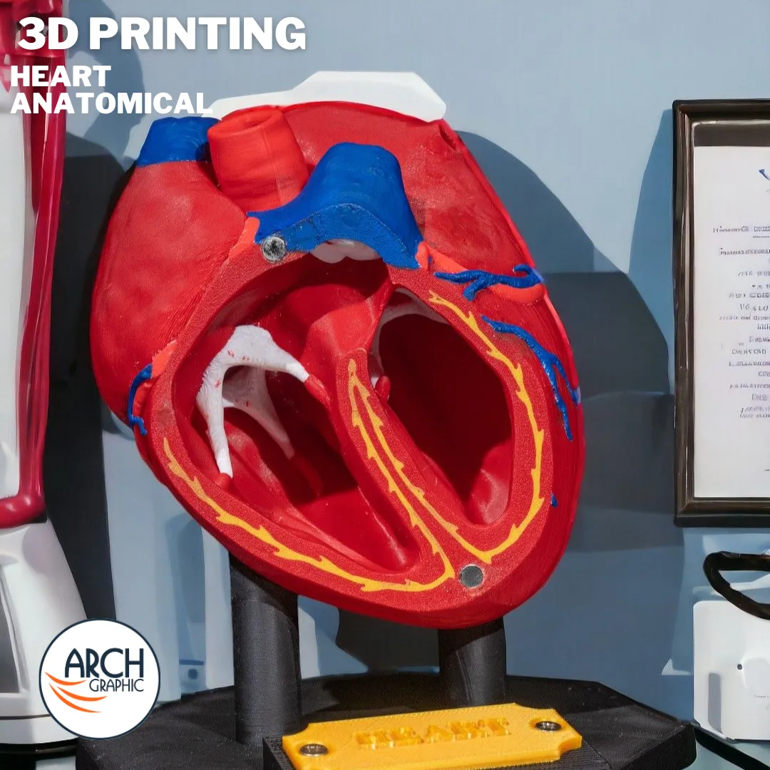 3D printed anatomical model of the human heart for medical training in UAE and Sharjah