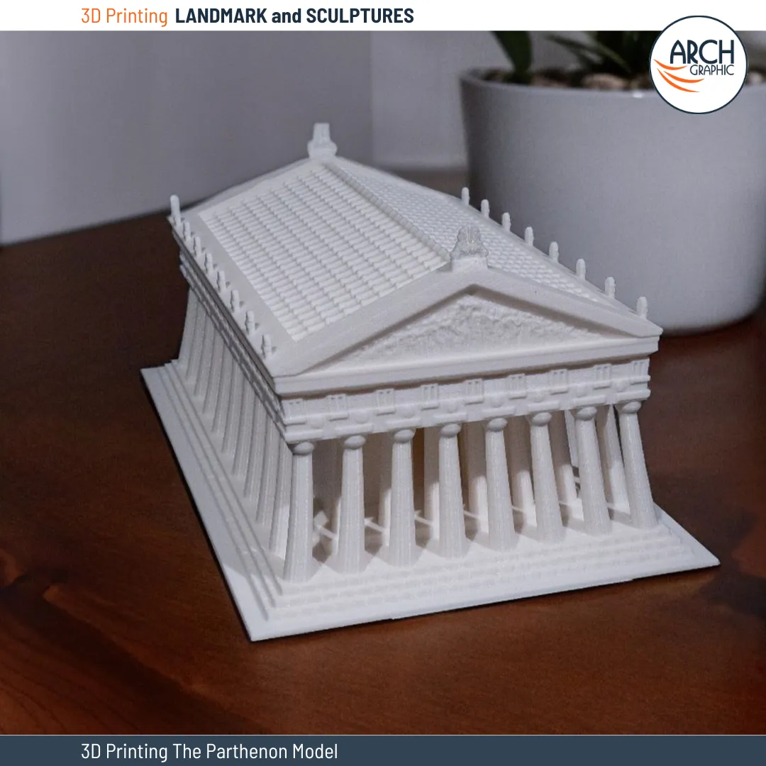 3D Printed Parthenon Model – Greek Temple Replica