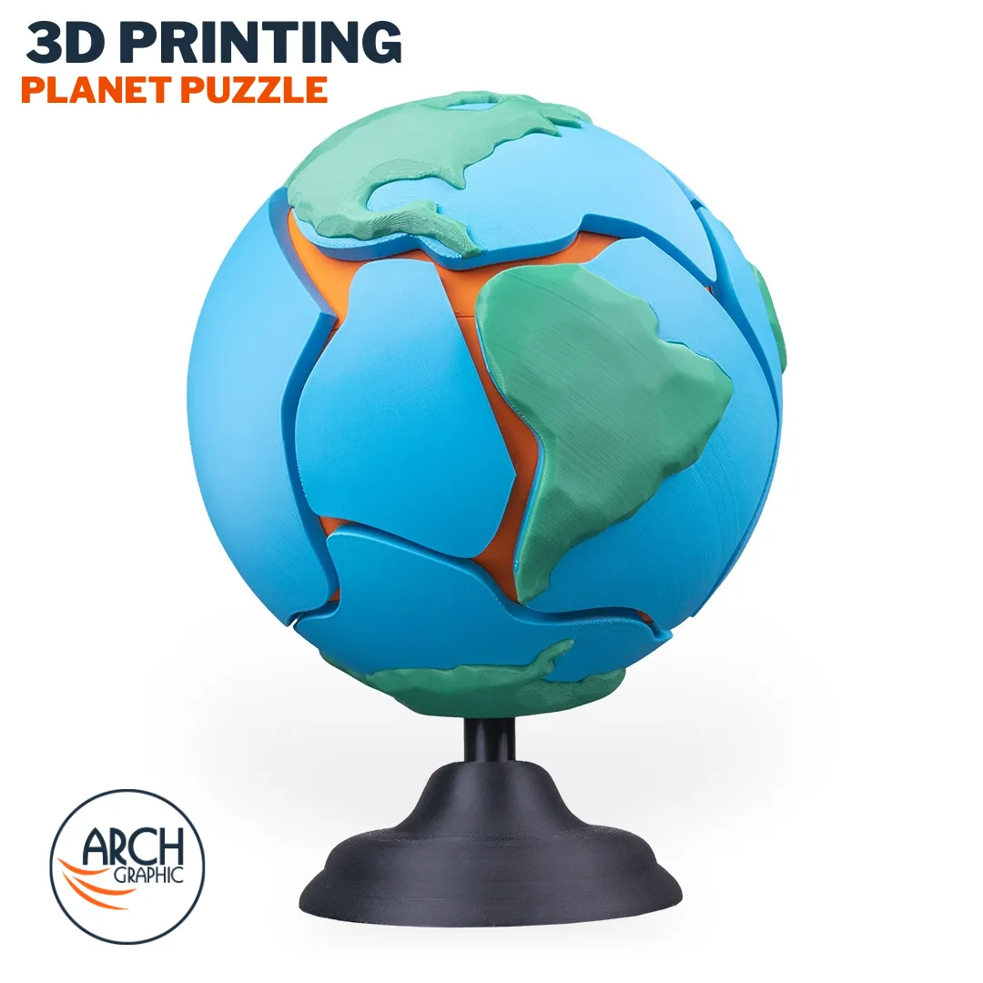 3D Printing Planet Puzzle Model