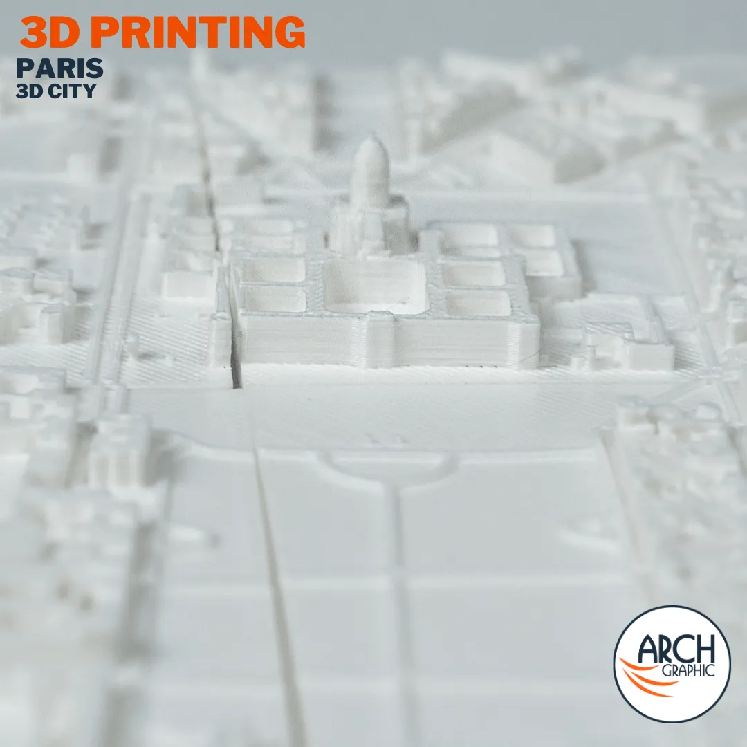 3D printed Paris Sacré-Cœur Montmartre detail - precision landmark city model UAE