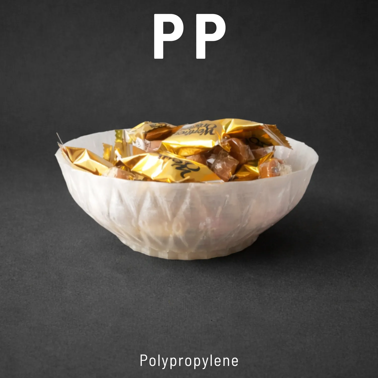 Polypropylene 3D printed diamond texture bowl food-safe - custom kitchenware products UAE