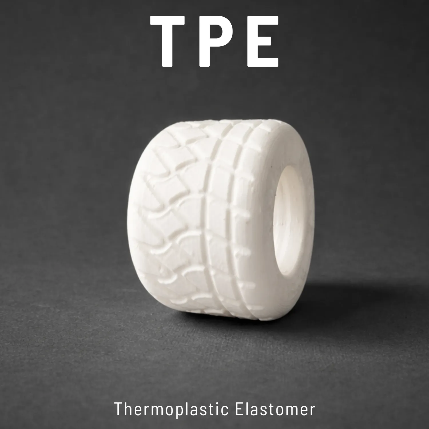TPE 3D printed flexible wide tread RC tire - soft rubber parts prototyping UAE
