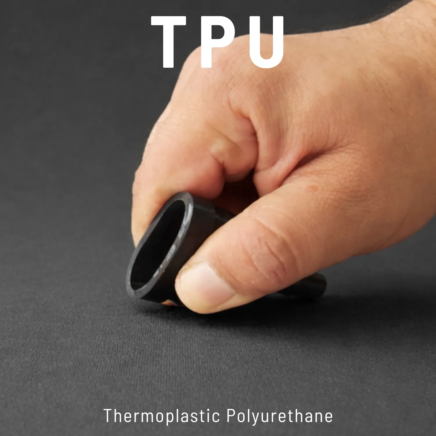 TPU 3D printed flexible black tube squeezed - elastic pipe gasket parts UAE